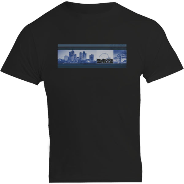 Melbourne Blue Landscape - Unisex Tee - Graphic Tees Australia