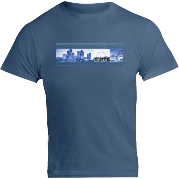 Melbourne Blue Landscape - Unisex Tee - Graphic Tees Australia