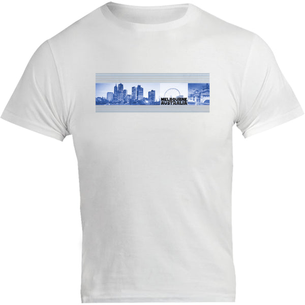 Melbourne Blue Landscape - Unisex Tee - Graphic Tees Australia