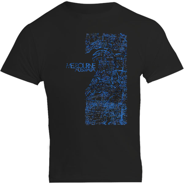 Melbourne Map Blueprint - Unisex Tee - Graphic Tees Australia