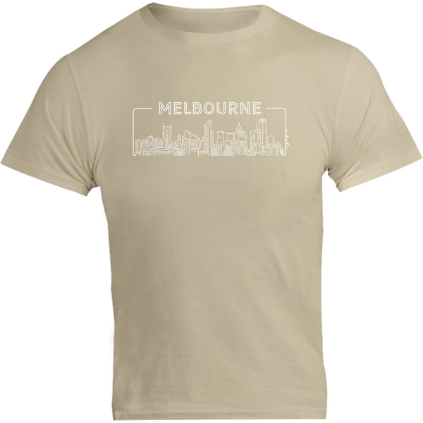 Melbourne Skyline Outline - Unisex Tee - Graphic Tees Australia