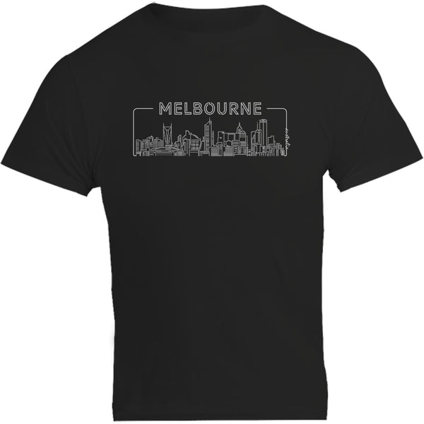 Melbourne Skyline Outline - Unisex Tee - Graphic Tees Australia