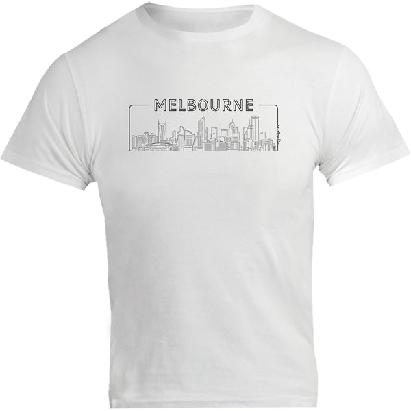 Melbourne Skyline Outline - Unisex Tee - Graphic Tees Australia