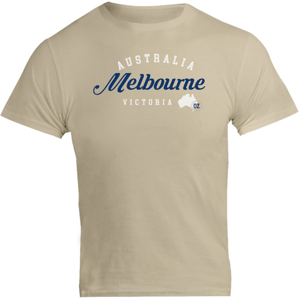 Melbourne Typography Map - Unisex Tee - Graphic Tees Australia