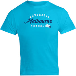 Melbourne Typography Map - Unisex Tee - Graphic Tees Australia