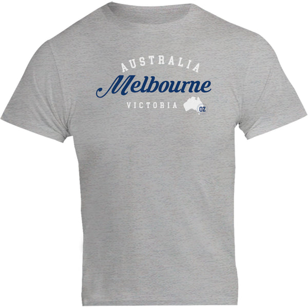 Melbourne Typography Map - Unisex Tee - Graphic Tees Australia