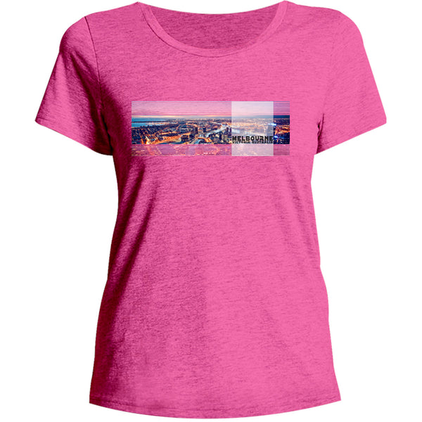 Melbourne Victoria Landscape - Ladies Relaxed Fit Tee - Graphic Tees Australia