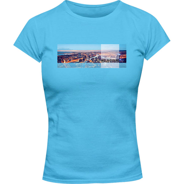 Melbourne Victoria Landscape - Ladies Slim Fit Tee - Graphic Tees Australia