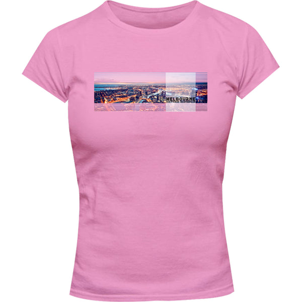 Melbourne Victoria Landscape - Ladies Slim Fit Tee - Graphic Tees Australia