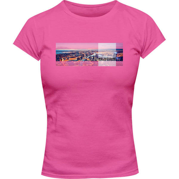 Melbourne Victoria Landscape - Ladies Slim Fit Tee - Graphic Tees Australia