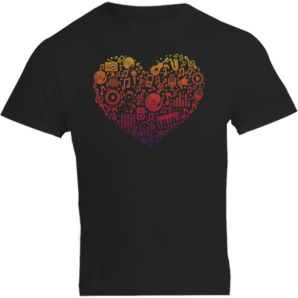 Music Elements Heart Shape - Unisex Tee - Plus Size