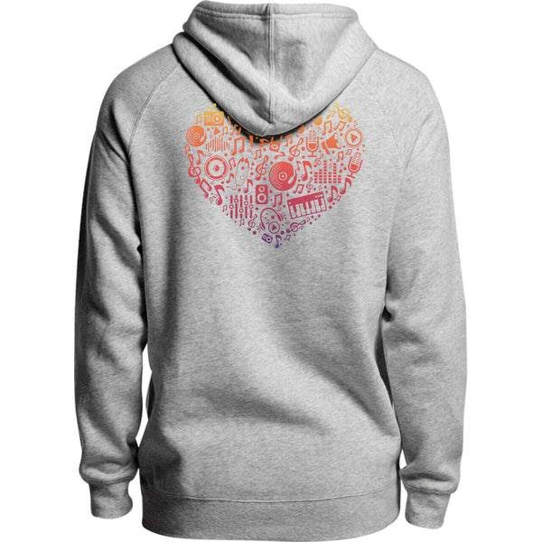 Music Elements Heart Shape - Unisex Hoodie - Plus Size