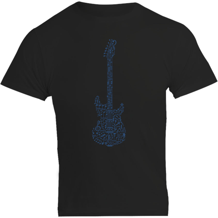 Music Notes Guitar Shape - Unisex Tee