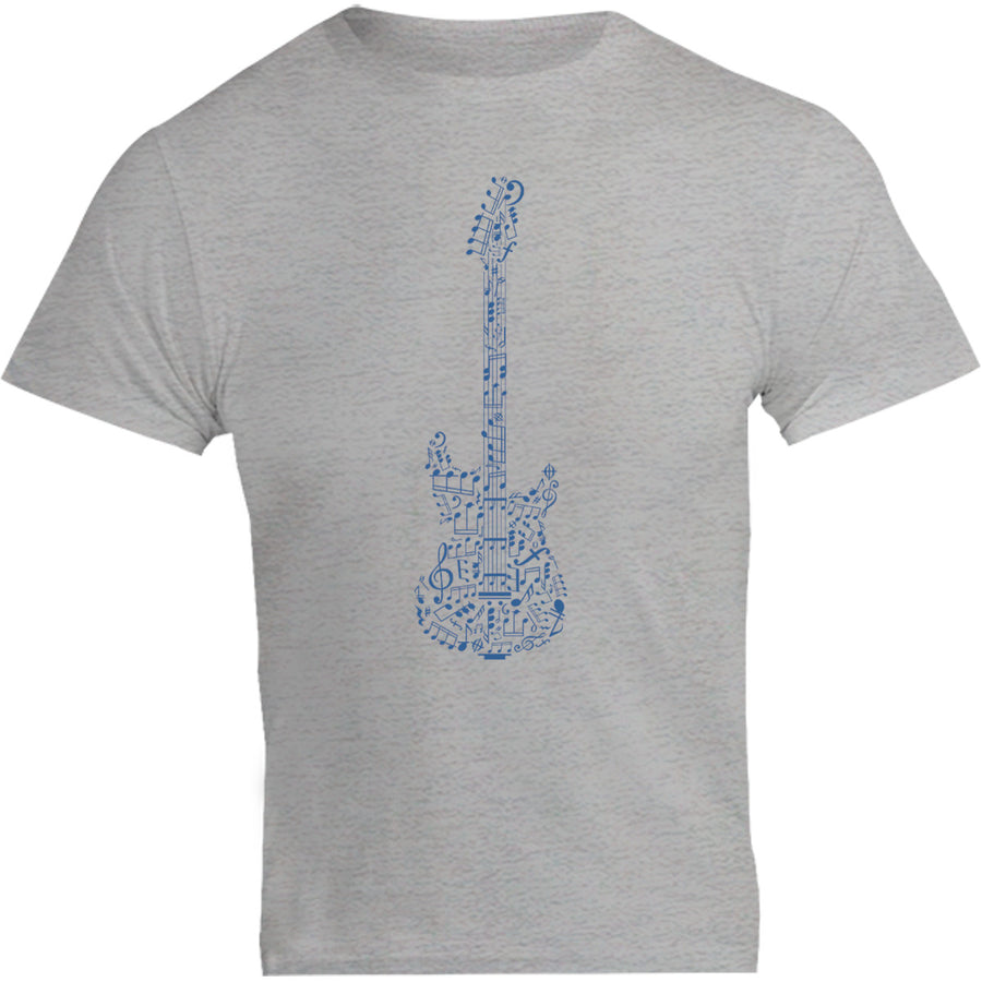 Music Notes Guitar Shape - Unisex Tee