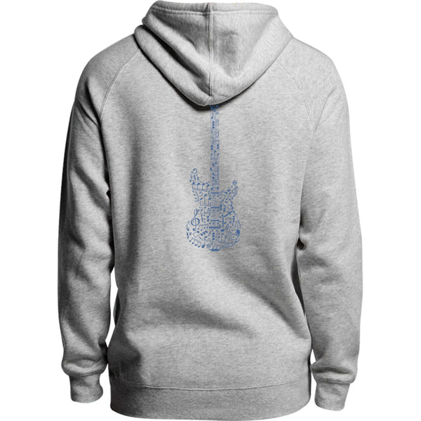 Music Notes Guitar Shape - Unisex Hoodie - Plus Size