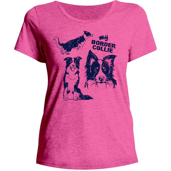 My Border Collie - Ladies Relaxed Fit Tee - Graphic Tees Australia