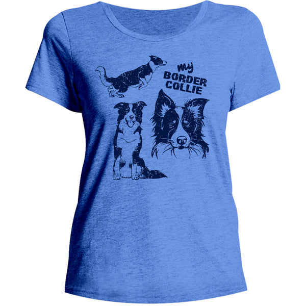 My Border Collie - Ladies Relaxed Fit Tee - Graphic Tees Australia