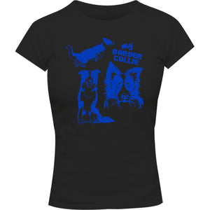 My Border Collie - Ladies Slim Fit Tee - Graphic Tees Australia