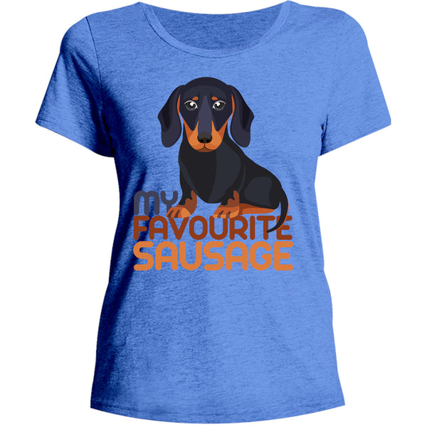 My Favourite Sausage - Ladies Relaxed Fit Tee - Graphic Tees Australia