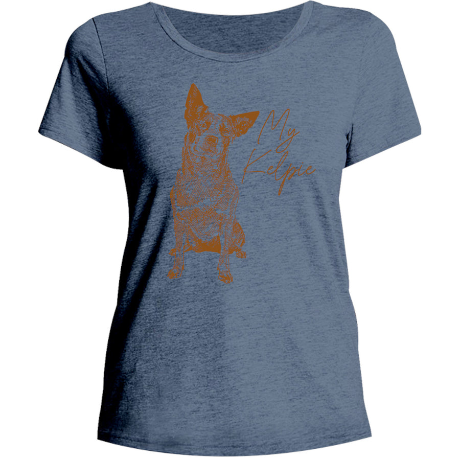 My Kelpie - Ladies Relaxed Fit Tee - Graphic Tees Australia