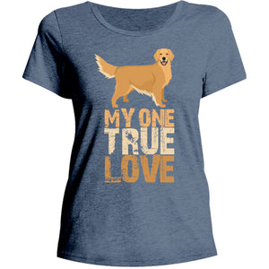 My One True Love Golden Retriever - Ladies Relaxed Fit Tee - Graphic Tees Australia