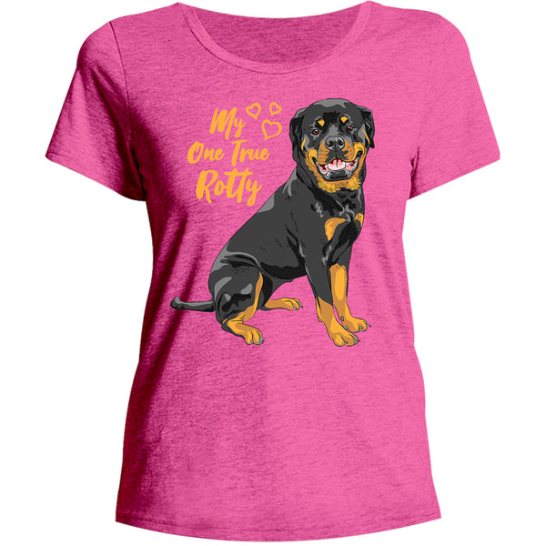 My One True Rotty - Ladies Relaxed Fit Tee - Graphic Tees Australia