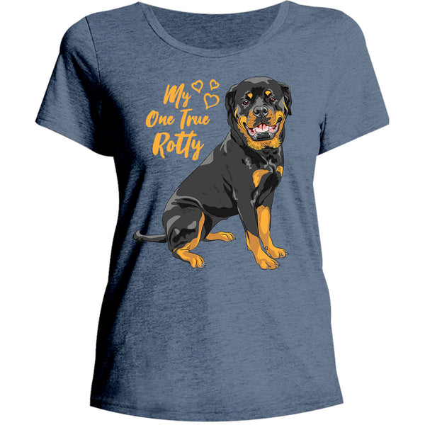 My One True Rotty - Ladies Relaxed Fit Tee - Graphic Tees Australia