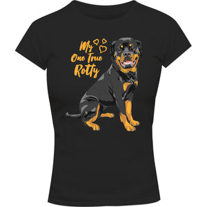 My One True Rotty - Ladies Slim Fit Tee - Graphic Tees Australia