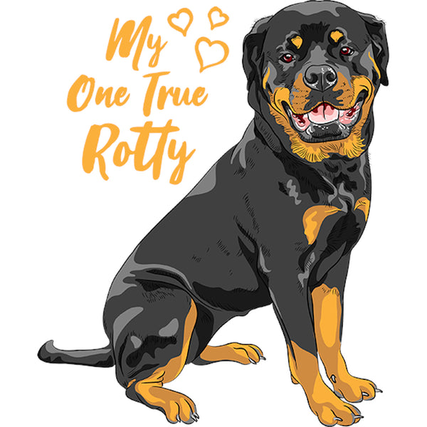 My One True Rotty - Ladies Relaxed Fit Tee - Graphic Tees Australia