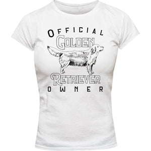 Official Golden Retriever Owner - Ladies Slim Fit Tee - Graphic Tees Australia