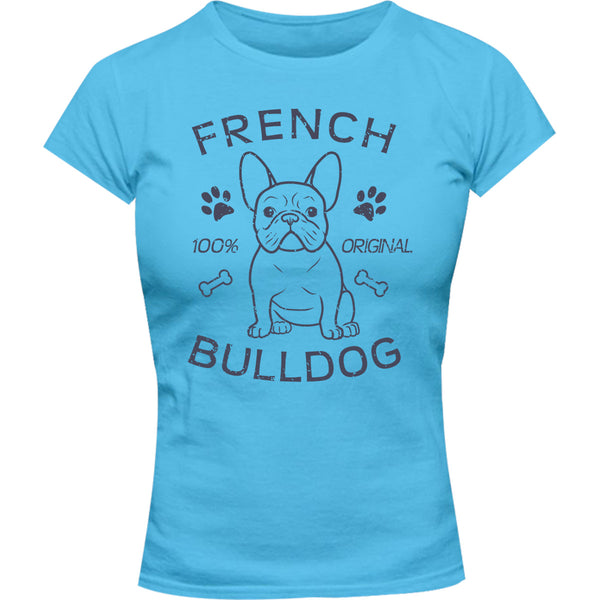 Original French Bulldog - Ladies Slim Fit Tee - Graphic Tees Australia