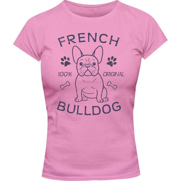 Original French Bulldog - Ladies Slim Fit Tee - Graphic Tees Australia