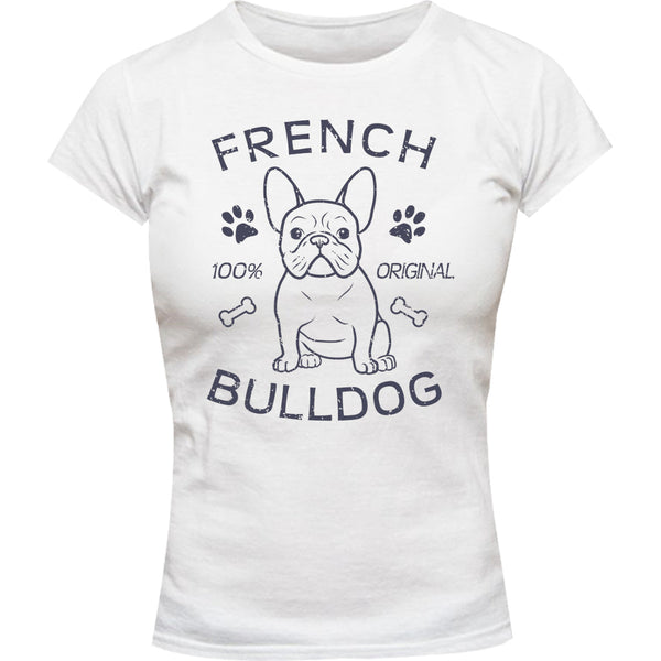 Original French Bulldog - Ladies Slim Fit Tee - Graphic Tees Australia