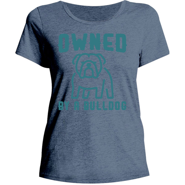 Owned By A Bulldog - Ladies Relaxed Fit Tee