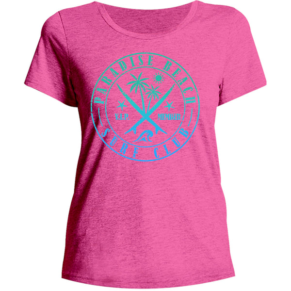 Paradise Beach - Ladies Relaxed Fit Tee - Graphic Tees Australia