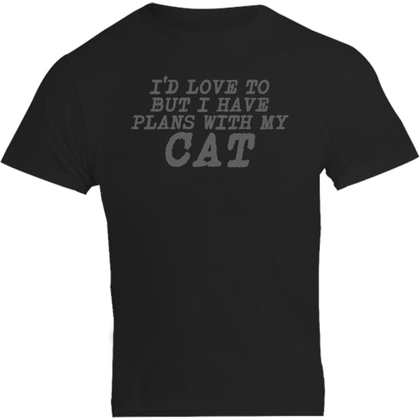 Plans With My Cat - Unisex Tee - Graphic Tees Australia