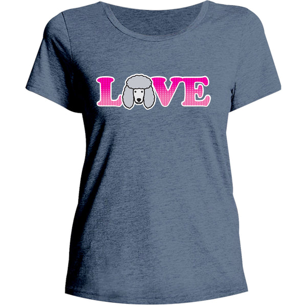 Poodle Love - Ladies Relaxed Fit Tee - Graphic Tees Australia