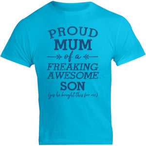 Proud Mum Awesome Son - Unisex Tee