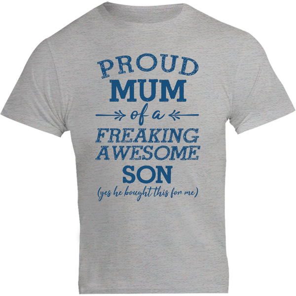 Proud Mum Awesome Son - Unisex Tee - Plus Size - Graphic Tees Australia