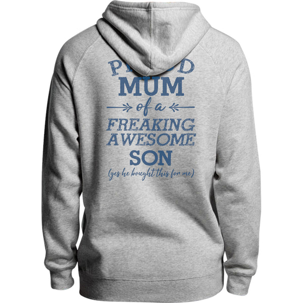 Proud Mum Awesome Son - Unisex Hoodie - Plus Size - Graphic Tees Australia