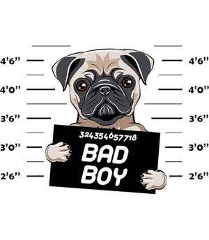 Pug Bad Boy - Unisex Tee - Graphic Tees Australia