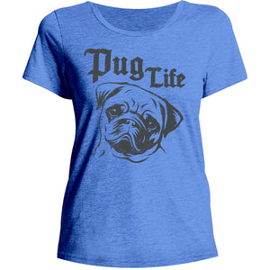 Pug Life - Ladies Relaxed Fit Tee - Graphic Tees Australia