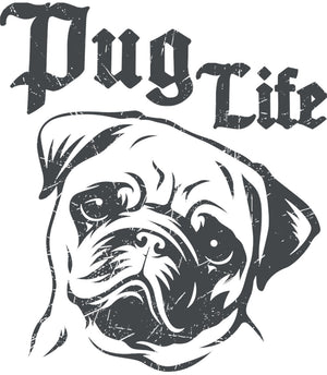 Pug Life - Ladies Relaxed Fit Tee - Graphic Tees Australia