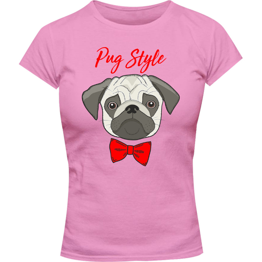 Pug Style - Ladies Slim Fit Tee - Graphic Tees Australia