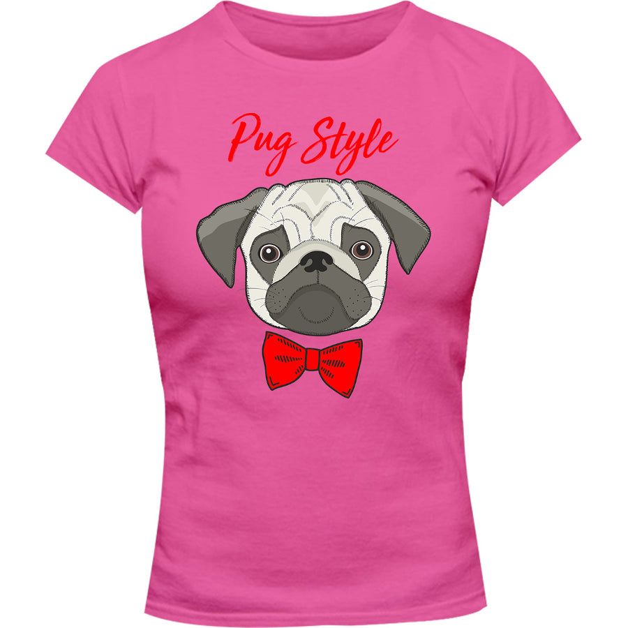 Pug Style - Ladies Slim Fit Tee - Graphic Tees Australia