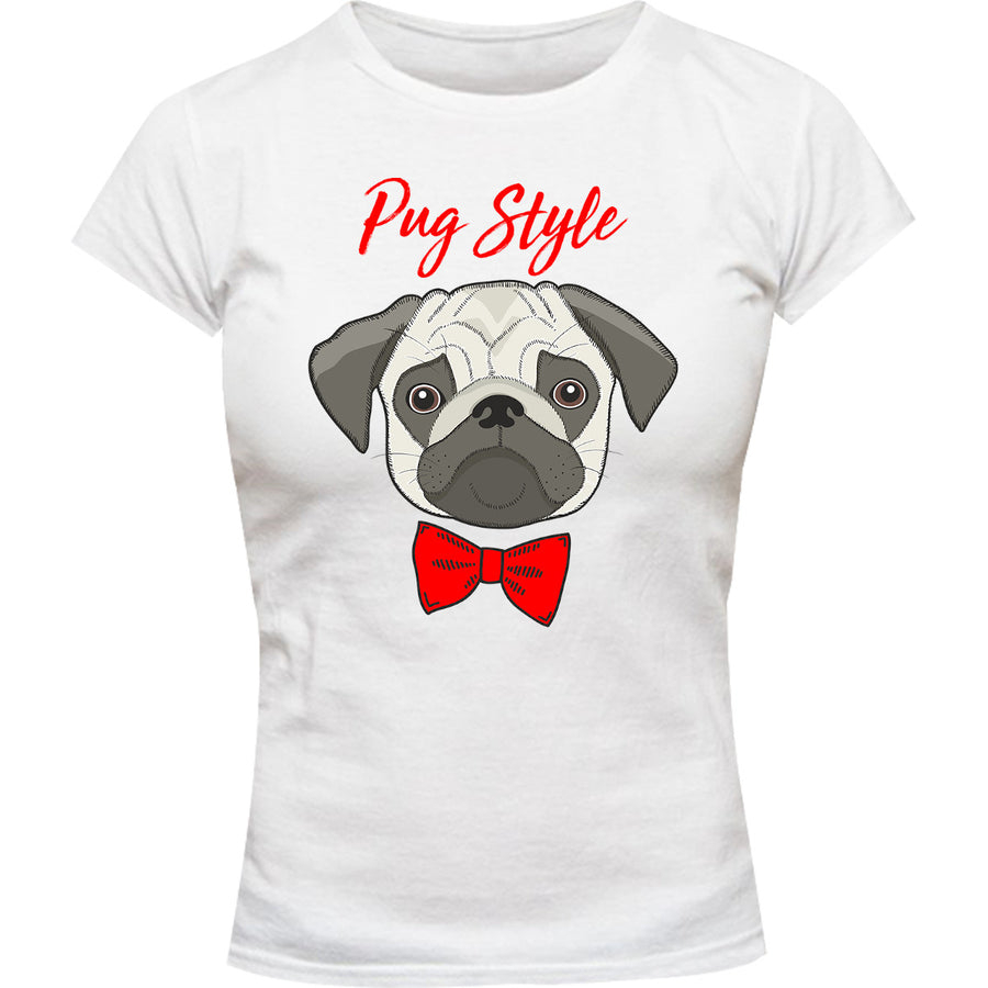 Pug Style - Ladies Slim Fit Tee - Graphic Tees Australia