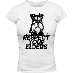 Respect Your Elders - Ladies Slim Fit Tee - Graphic Tees Australia