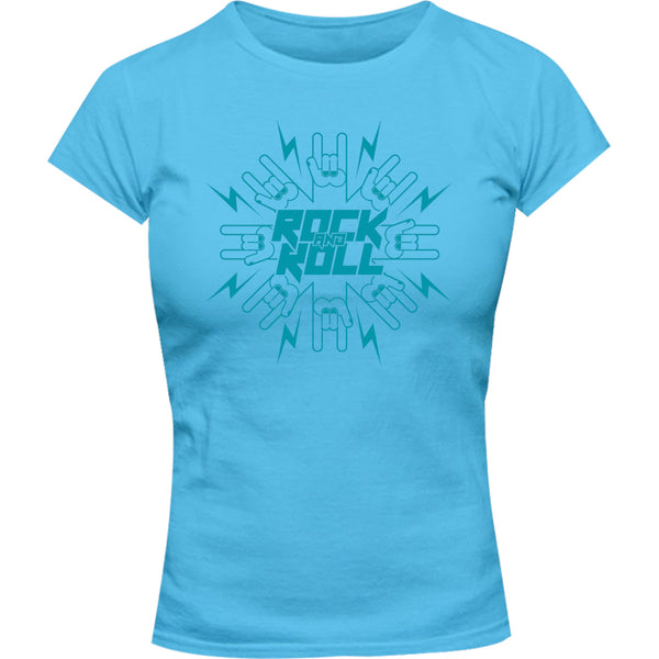 Rock And Roll - Ladies Slim Fit Tee