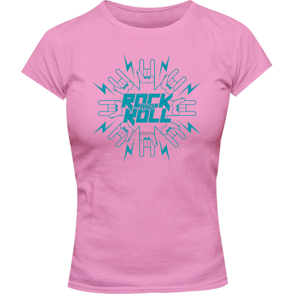 Rock And Roll - Ladies Slim Fit Tee