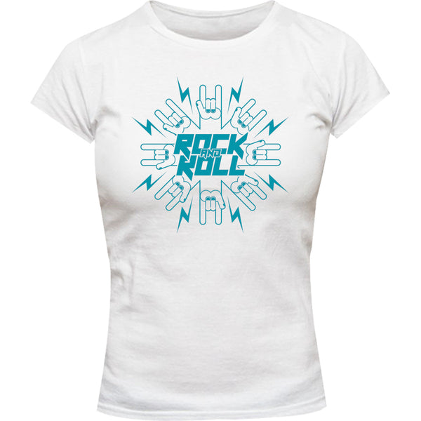 Rock And Roll - Ladies Slim Fit Tee